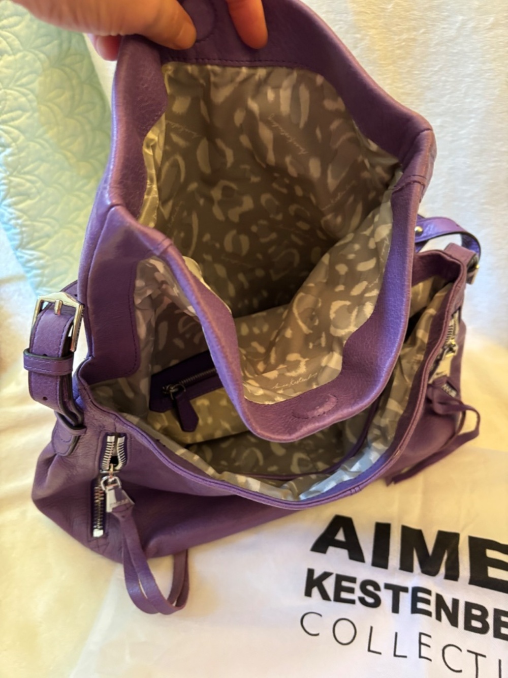 Purple Aimee Kestenberg handbag - Picture 3 of 11